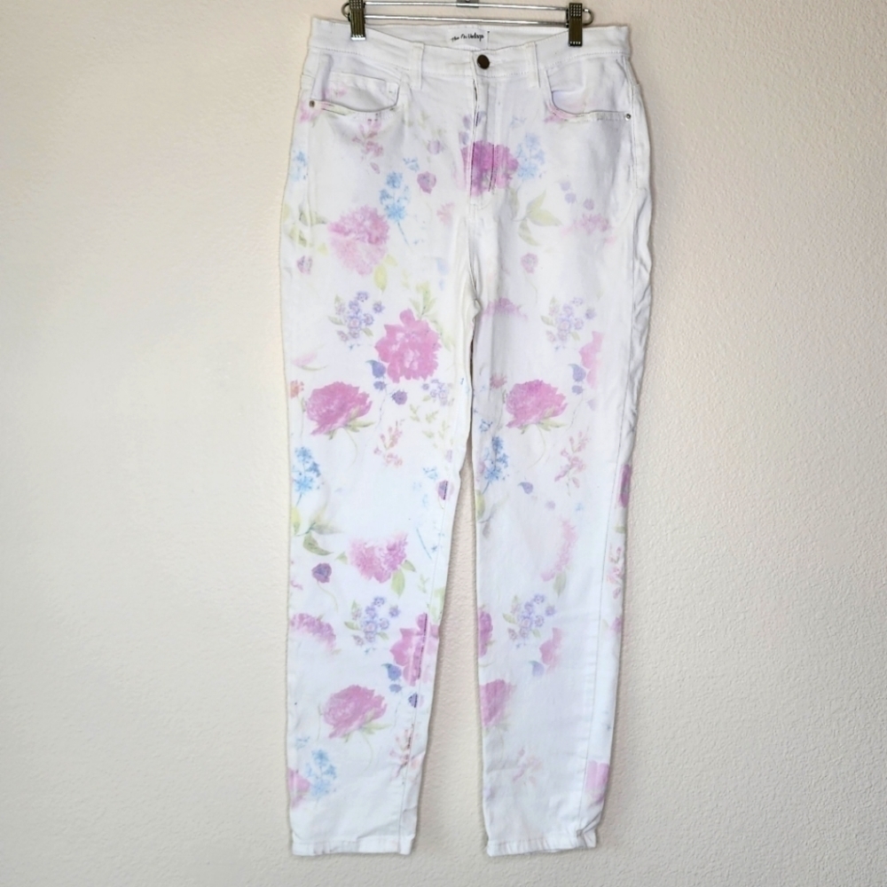The Nu Vintage White Floral Jeans 31